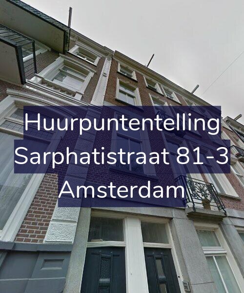 Foto gevel Huurpuntentelling voor Sarphatistraat 81-3, Amsterdam