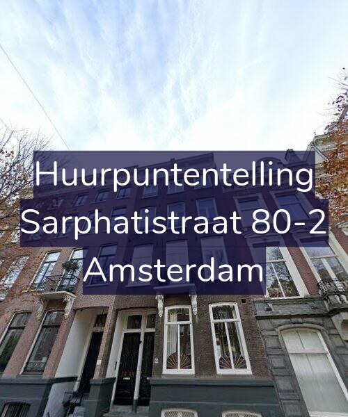 Foto gevel Huurpuntentelling voor Sarphatistraat 80-2, Amsterdam