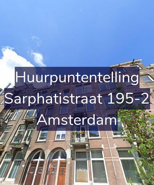 Foto gevel Huurpuntentelling voor Sarphatistraat 195-2, Amsterdam