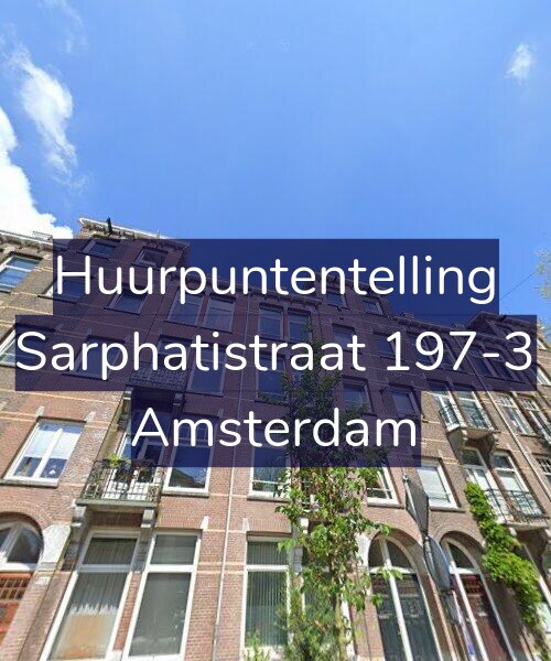 Foto gevel Huurpuntentelling voor Sarphatistraat 197-3, Amsterdam