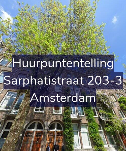 Foto gevel Huurpuntentelling voor Sarphatistraat 203-3, Amsterdam
