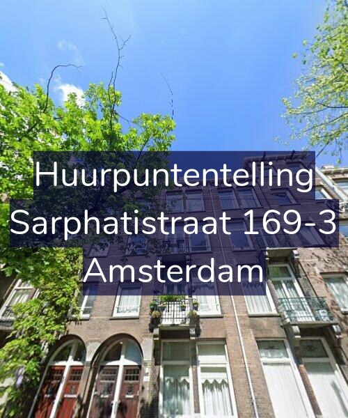Foto gevel Huurpuntentelling voor Sarphatistraat 169-3, Amsterdam