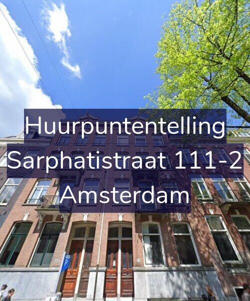 Foto gevel Huurpuntentelling voor Sarphatistraat 111-2, Amsterdam