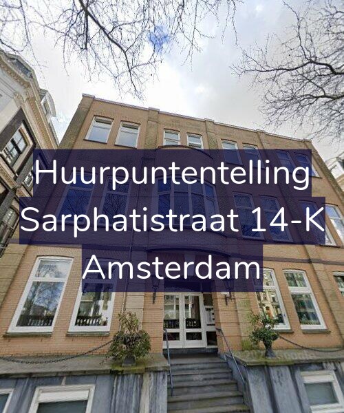 Foto gevel Huurpuntentelling voor Sarphatistraat 14-K, Amsterdam