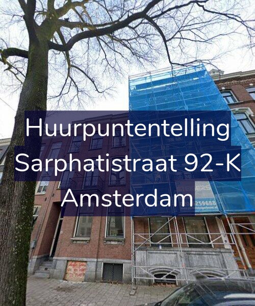 Foto gevel Huurpuntentelling voor Sarphatistraat 92-K, Amsterdam
