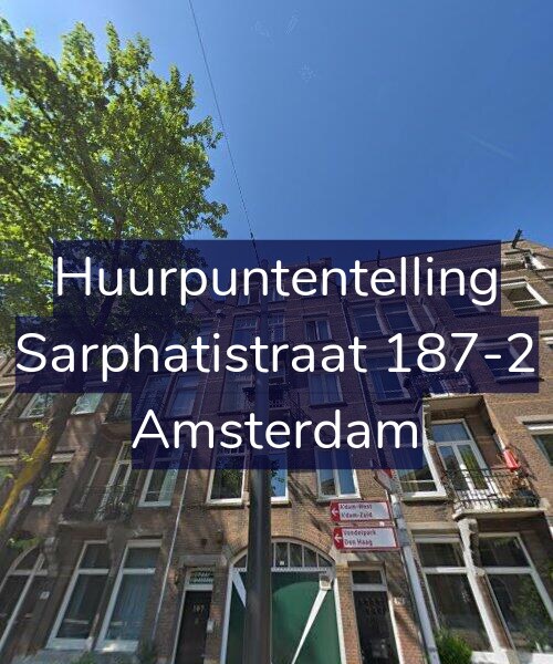 Foto gevel Huurpuntentelling voor Sarphatistraat 187-2, Amsterdam