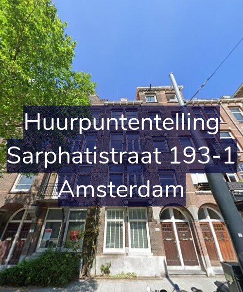 Foto gevel Huurpuntentelling voor Sarphatistraat 193-1, Amsterdam