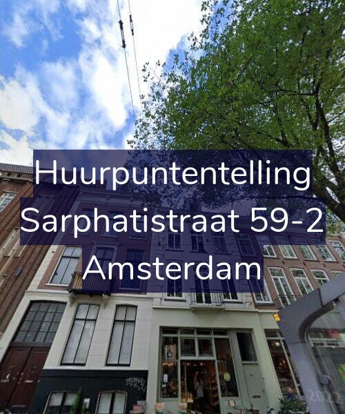 Foto gevel Huurpuntentelling voor Sarphatistraat 59-2, Amsterdam