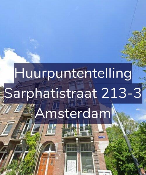 Foto gevel Huurpuntentelling voor Sarphatistraat 213-3, Amsterdam