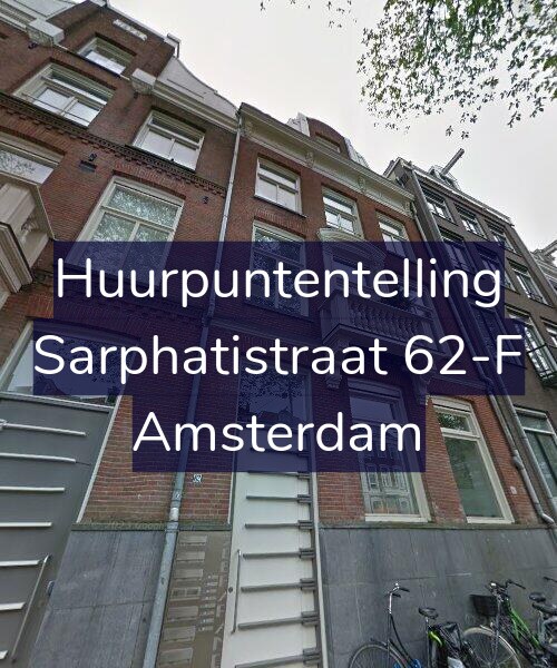 Foto gevel Huurpuntentelling voor Sarphatistraat 62-F, Amsterdam