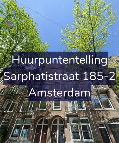 Foto gevel Huurpuntentelling voor Sarphatistraat 185-2, Amsterdam