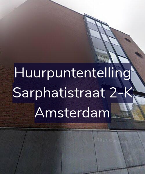 Foto gevel Huurpuntentelling voor Sarphatistraat 2-K, Amsterdam