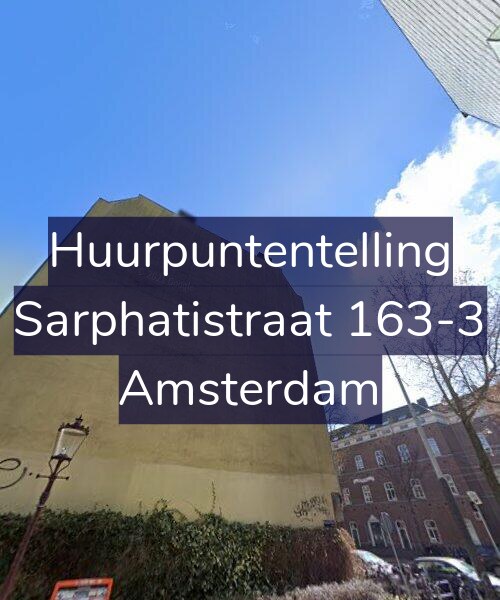 Foto gevel Huurpuntentelling voor Sarphatistraat 163-3, Amsterdam