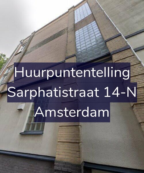 Foto gevel Huurpuntentelling voor Sarphatistraat 14-N, Amsterdam