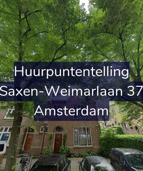 Foto gevel Huurpuntentelling voor Saxen-Weimarlaan 37, Amsterdam