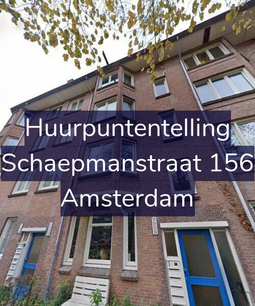 Foto gevel Huurpuntentelling voor Schaepmanstraat 156, Amsterdam