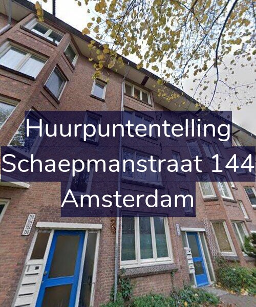 Foto gevel Huurpuntentelling voor Schaepmanstraat 144, Amsterdam