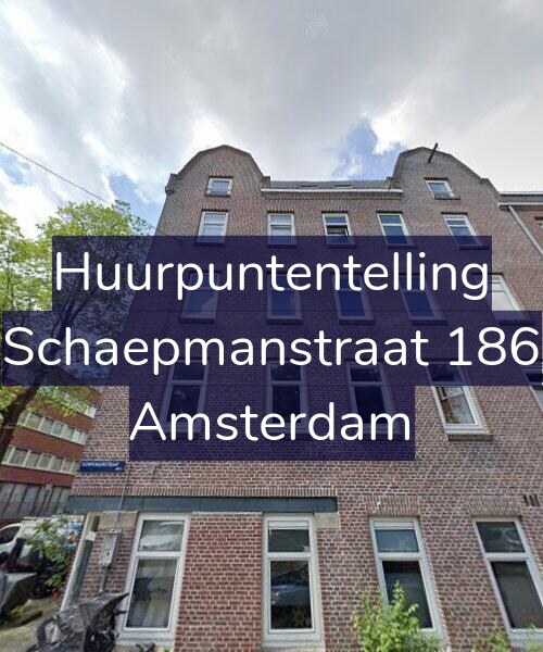 Foto gevel Huurpuntentelling voor Schaepmanstraat 186, Amsterdam