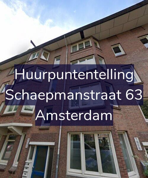 Foto gevel Huurpuntentelling voor Schaepmanstraat 63, Amsterdam