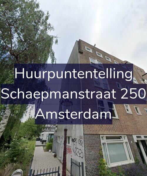 Foto gevel Huurpuntentelling voor Schaepmanstraat 250, Amsterdam