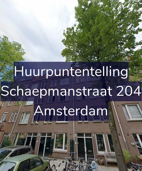 Foto gevel Huurpuntentelling voor Schaepmanstraat 204, Amsterdam