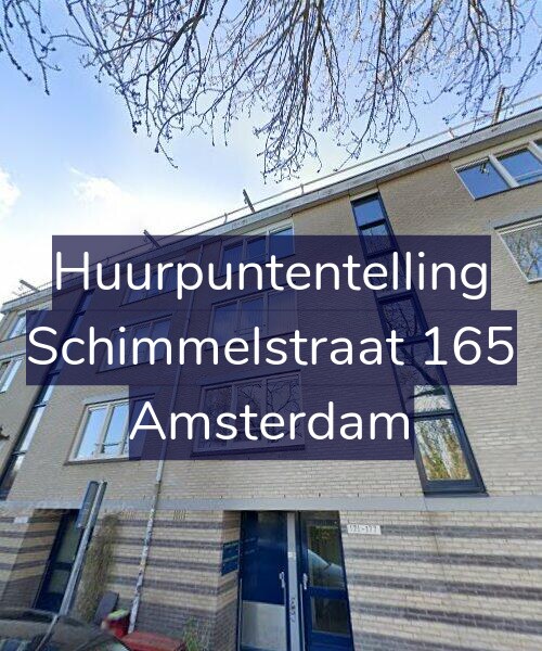 Foto gevel Huurpuntentelling voor Schimmelstraat 165, Amsterdam