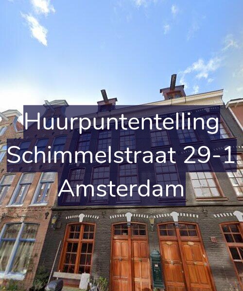 Foto gevel Huurpuntentelling voor Schimmelstraat 29-1, Amsterdam