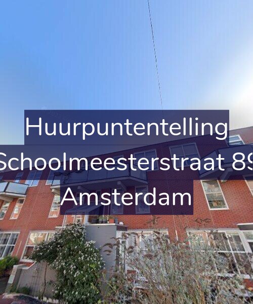 Foto gevel Huurpuntentelling voor Schoolmeesterstraat 89, Amsterdam
