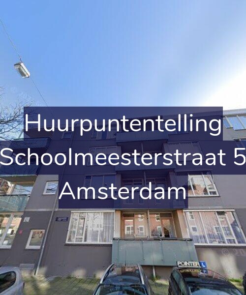 Foto gevel Huurpuntentelling voor Schoolmeesterstraat 5, Amsterdam