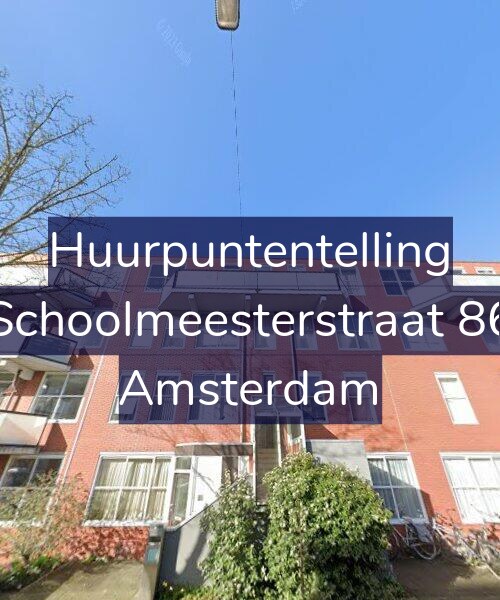 Foto gevel Huurpuntentelling voor Schoolmeesterstraat 86, Amsterdam