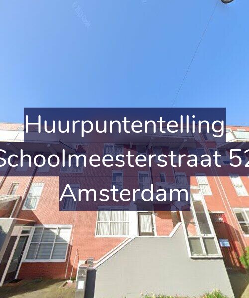 Foto gevel Huurpuntentelling voor Schoolmeesterstraat 52, Amsterdam