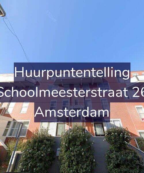 Foto gevel Huurpuntentelling voor Schoolmeesterstraat 26, Amsterdam