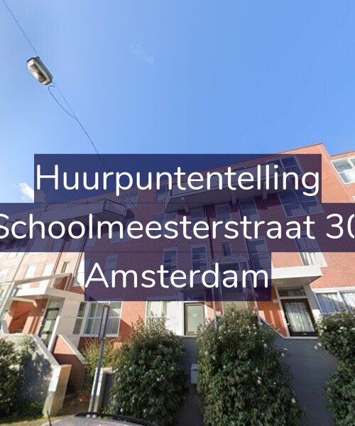 Foto gevel Huurpuntentelling voor Schoolmeesterstraat 30, Amsterdam