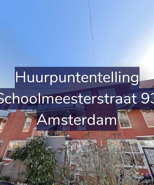 Foto gevel Huurpuntentelling voor Schoolmeesterstraat 93, Amsterdam