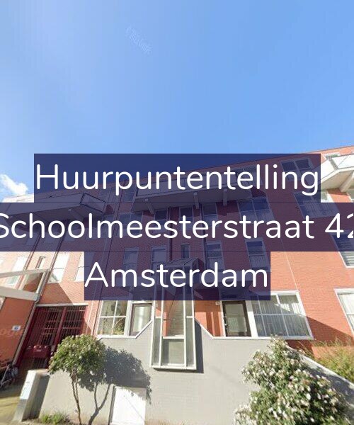 Foto gevel Huurpuntentelling voor Schoolmeesterstraat 42, Amsterdam