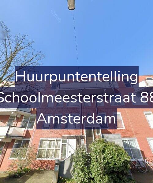 Foto gevel Huurpuntentelling voor Schoolmeesterstraat 88, Amsterdam