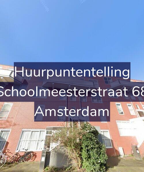 Foto gevel Huurpuntentelling voor Schoolmeesterstraat 68, Amsterdam