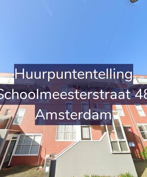 Foto gevel Huurpuntentelling voor Schoolmeesterstraat 48, Amsterdam