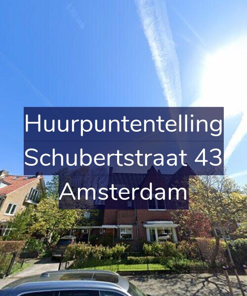 Foto gevel Huurpuntentelling voor Schubertstraat 43, Amsterdam