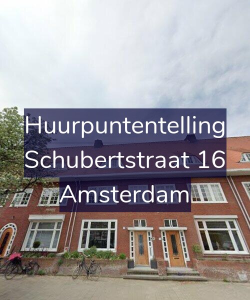 Foto gevel Huurpuntentelling voor Schubertstraat 16, Amsterdam