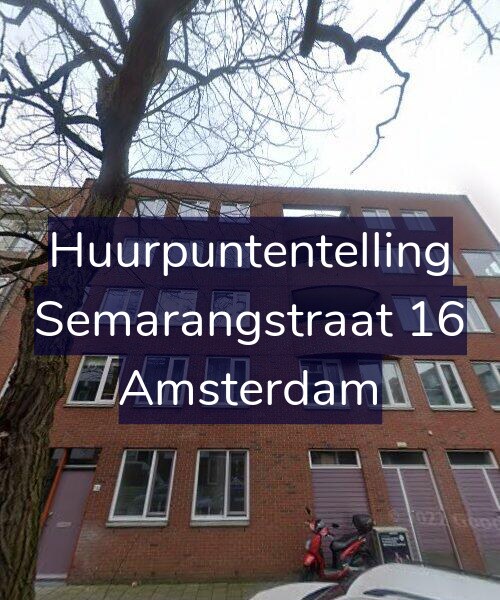 Foto gevel Huurpuntentelling voor Semarangstraat 16, Amsterdam