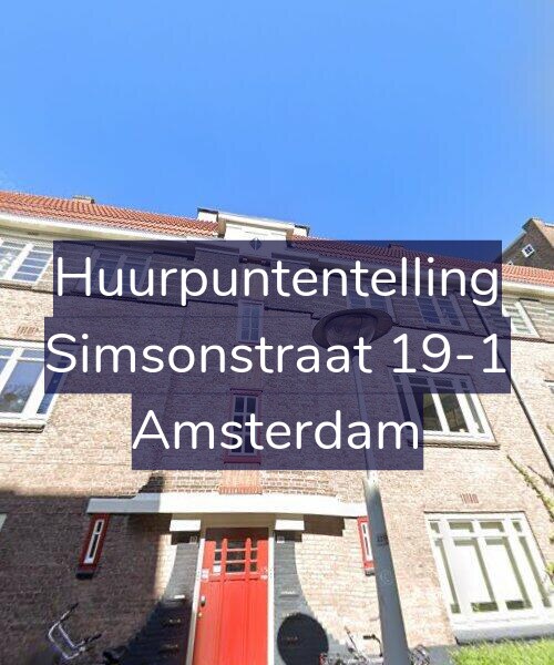 Foto gevel Huurpuntentelling voor Simsonstraat 19-1, Amsterdam