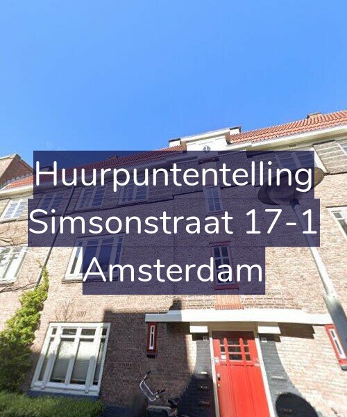 Foto gevel Huurpuntentelling voor Simsonstraat 17-1, Amsterdam