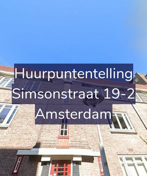 Foto gevel Huurpuntentelling voor Simsonstraat 19-2, Amsterdam