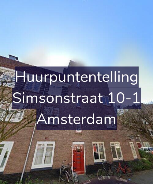 Foto gevel Huurpuntentelling voor Simsonstraat 10-1, Amsterdam