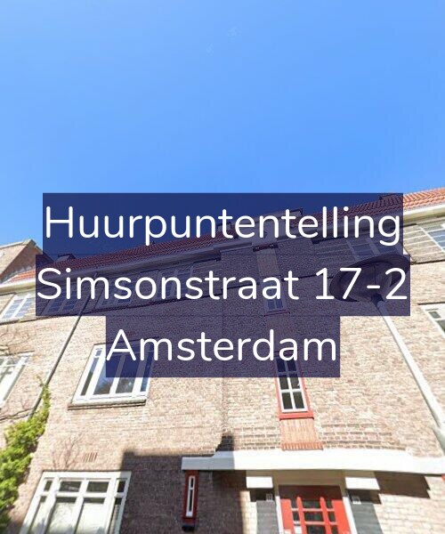 Foto gevel Huurpuntentelling voor Simsonstraat 17-2, Amsterdam