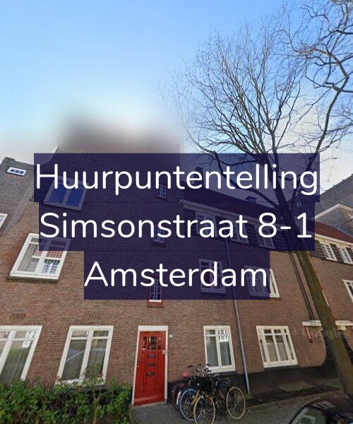 Foto gevel Huurpuntentelling voor Simsonstraat 8-1, Amsterdam