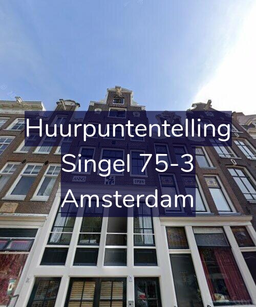 Foto gevel Huurpuntentelling voor Singel 75-3, Amsterdam