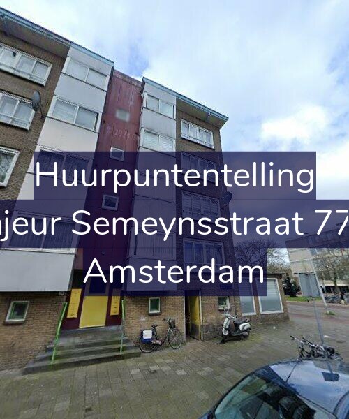 Foto gevel Huurpuntentelling voor Sinjeur Semeynsstraat 77-H, Amsterdam