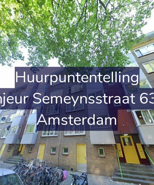 Foto gevel Huurpuntentelling voor Sinjeur Semeynsstraat 63-1, Amsterdam